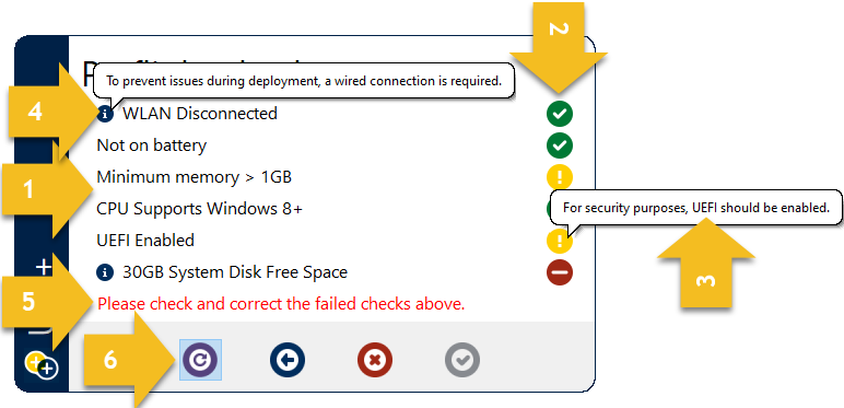 A UI++ Preflight action dialog